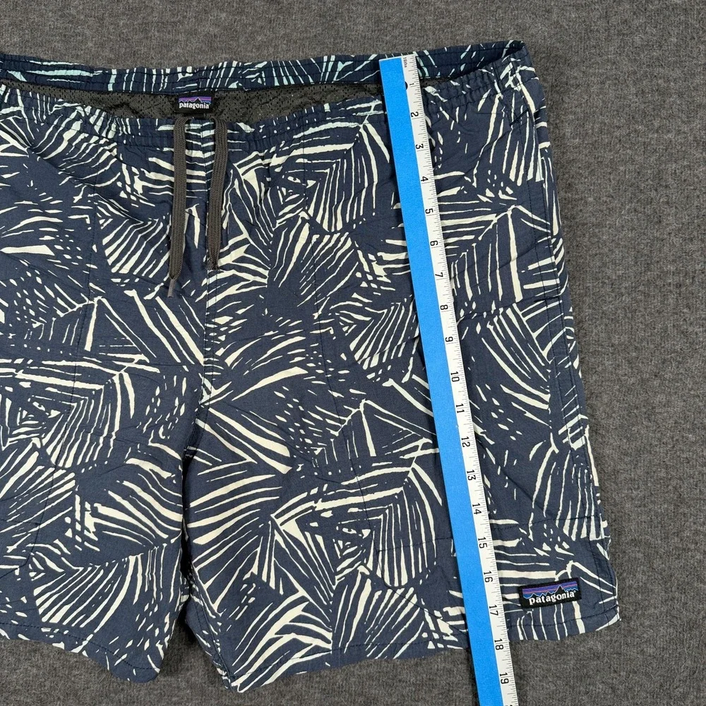 Patagonia Mens Large Blue Rain Fern Baggies Lined Swim Trunks Shorts 58034